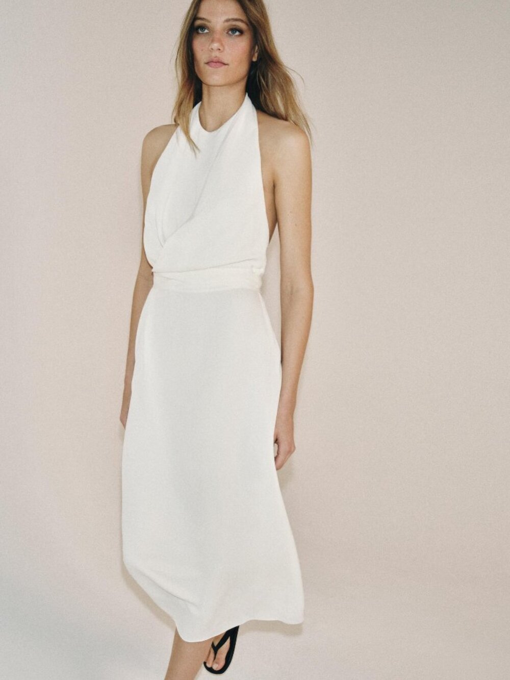 Zara Woman Collection Flowy Halter Maxi Dress Size Small NWT